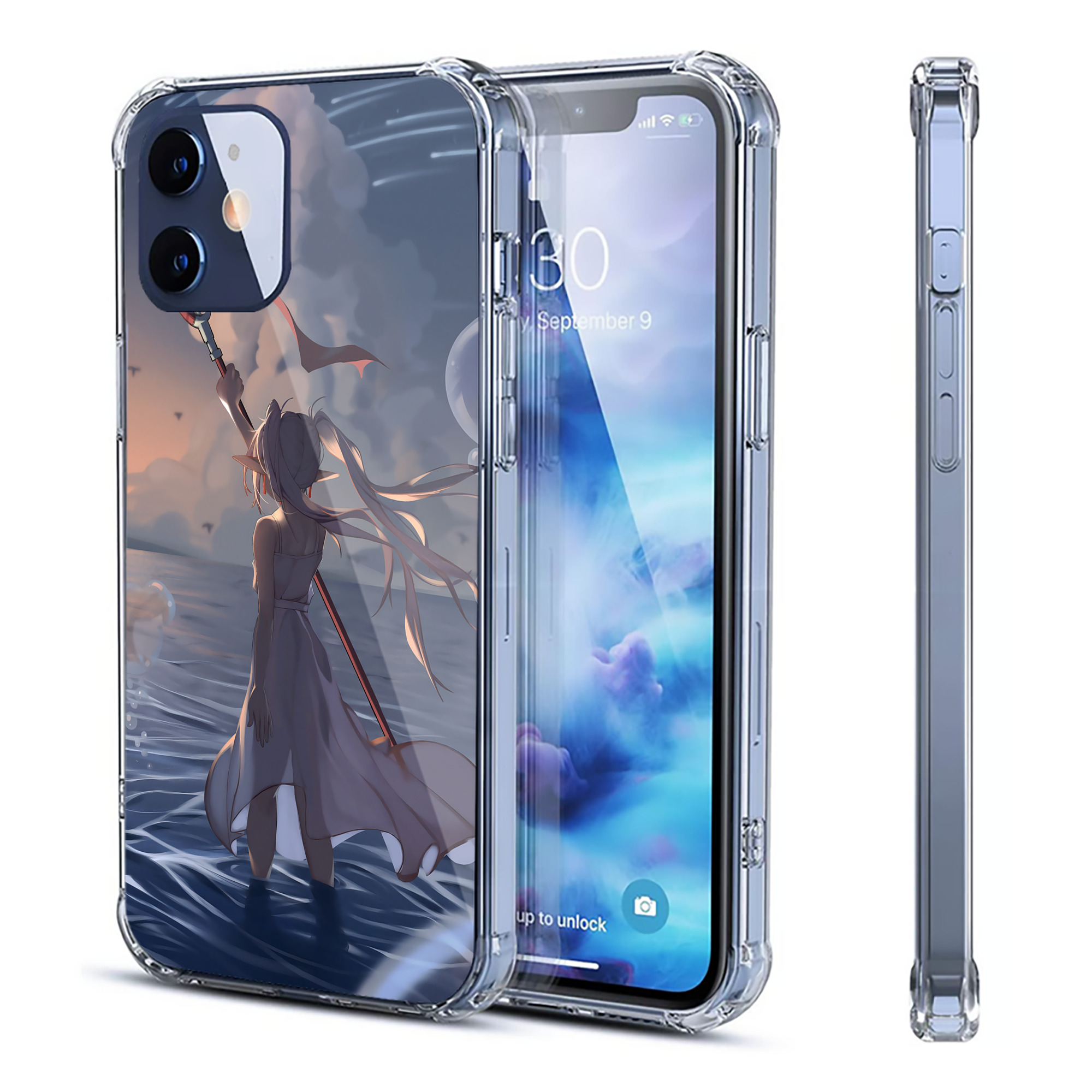 （画像用） 葬送のフリーレン Frieren 【iPhone 12シリーズ対応】透明スマホケース（クリアソフトケース）